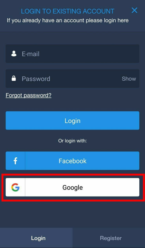 Login by your Google account
            