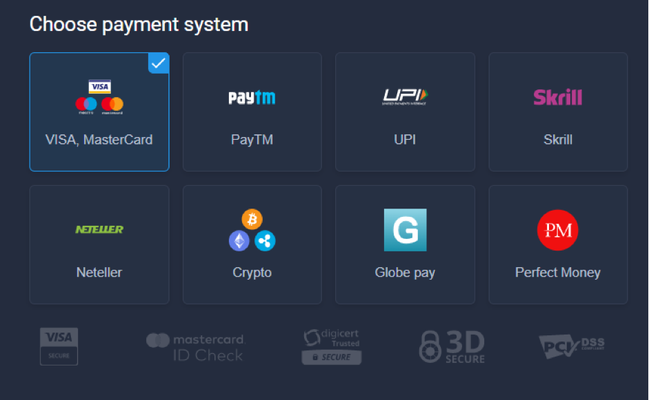 Withdrawal methods
            