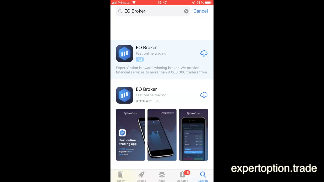 Expert Option Ios App