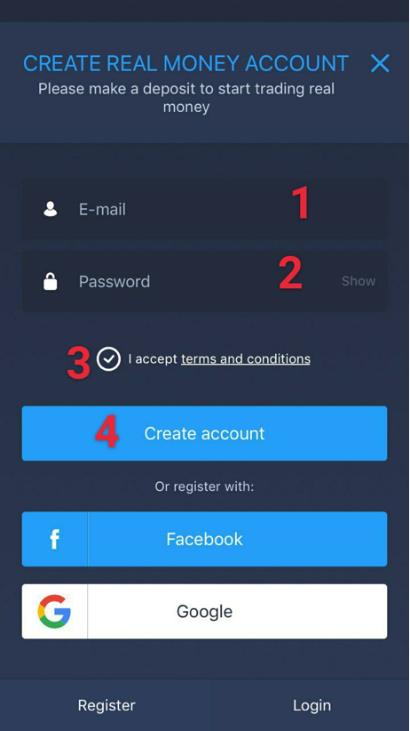 How to create a real account?
            