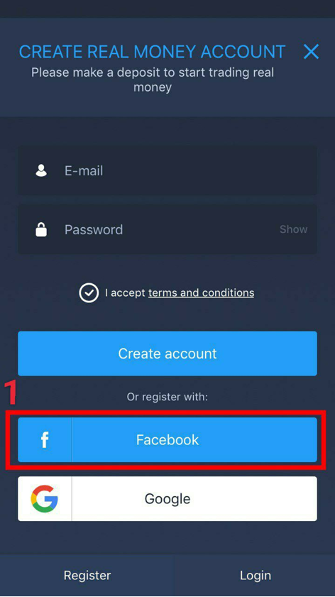 How to register account on iOS with FB?
