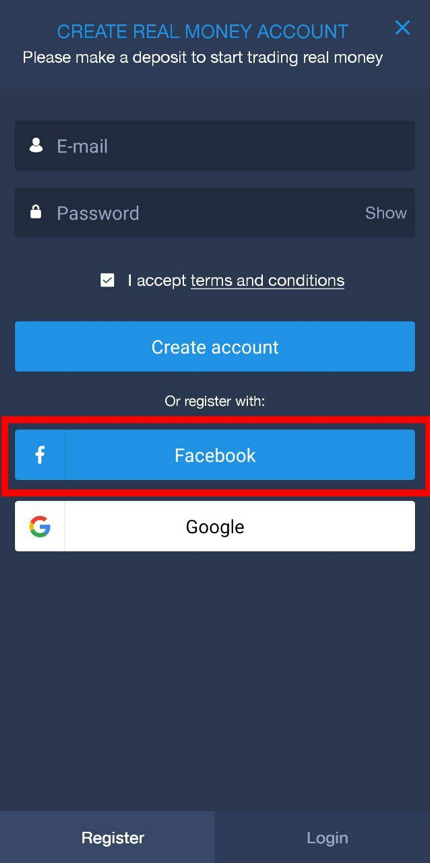 How to register an account on Android with FB?
