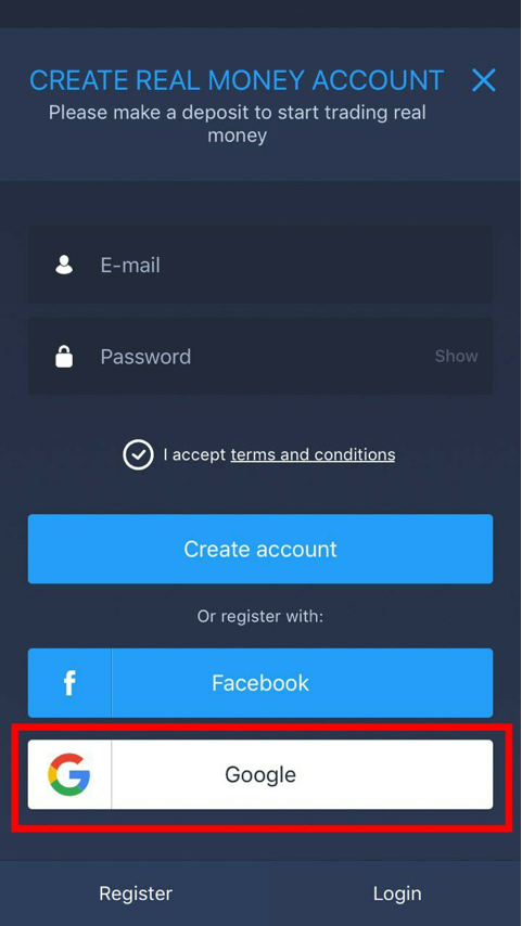 How to register an account on iOS with gmail?
            