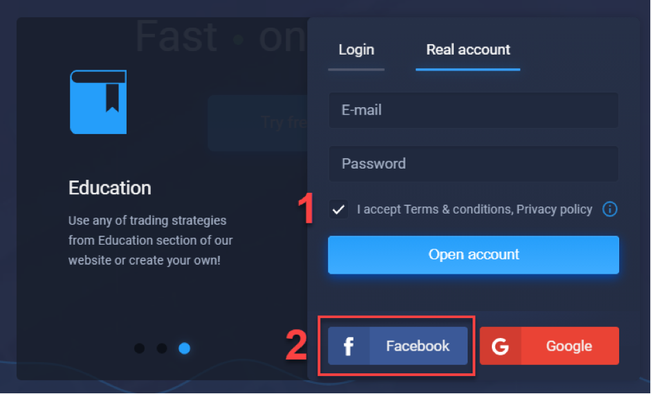 How to register an account on the web with FB?
            